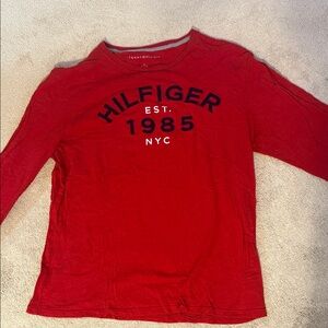 Tommy Hilfiger Kids Red Graphic Long Sleeve Tee
